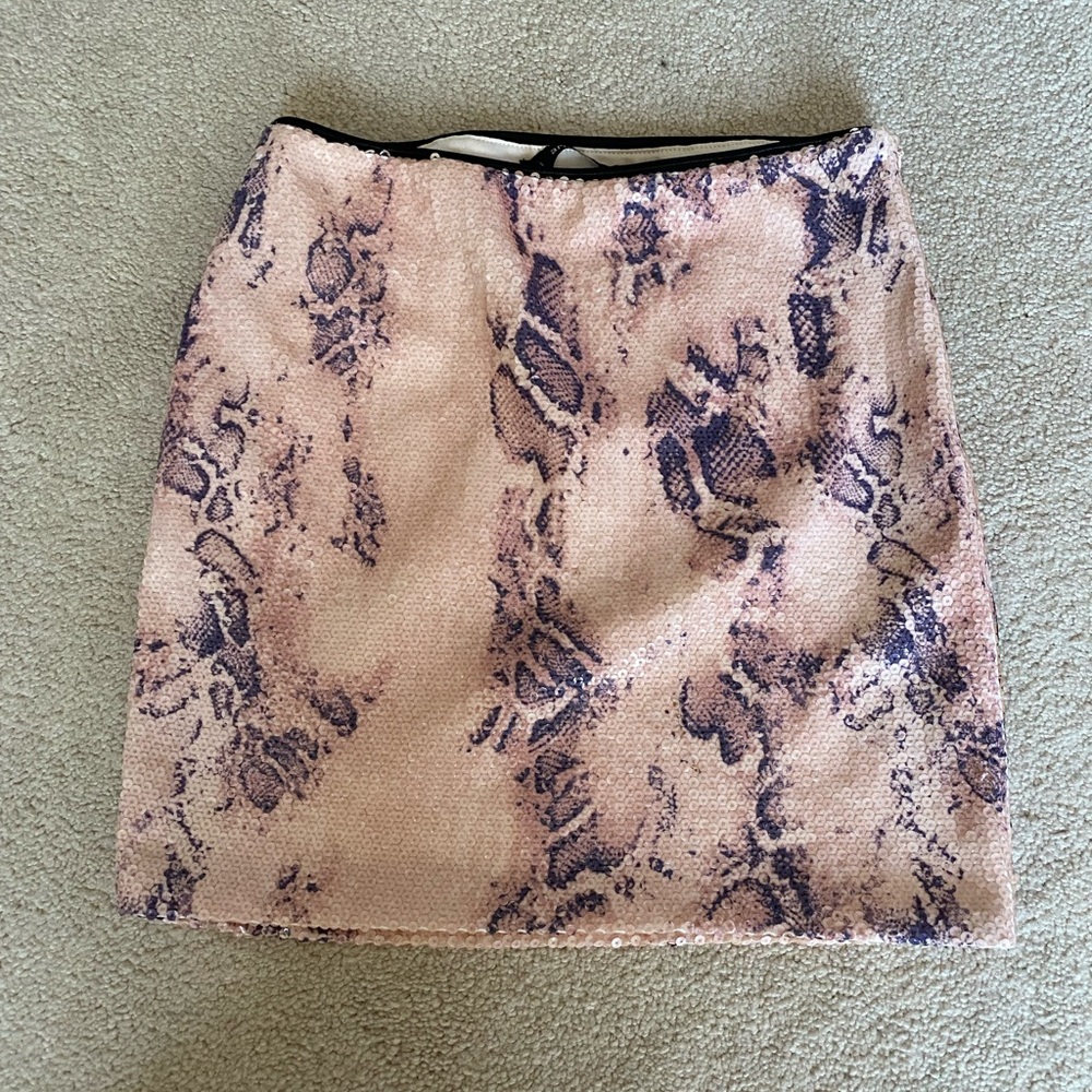 sequin snake skin skirt